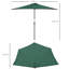 Outsunny 2.7m Garden Half Parasol Outdoor Balcony Umbrella-20355354