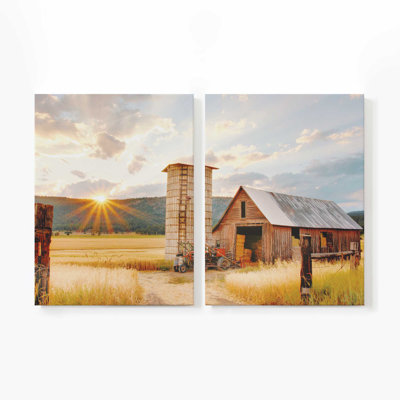 Golden Harvest | Impression sur toile 2 panneaux