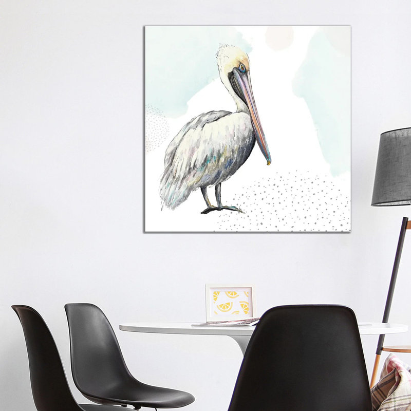 Pelican 1 Piece Wrapped Canvas Painting, 93.98 cm H x 93.98 cm W x 1.91 cm D