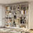 78.7'' H X 94.5'' W 5-Tier Display Bookcase With Glass Doors And LED Light-1946940326