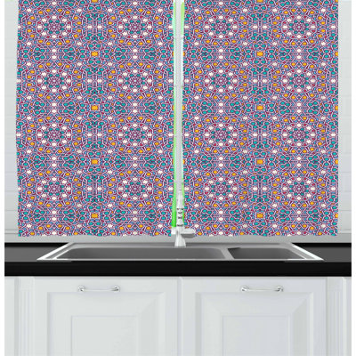 Geometric Tailored Kitchen Curtain