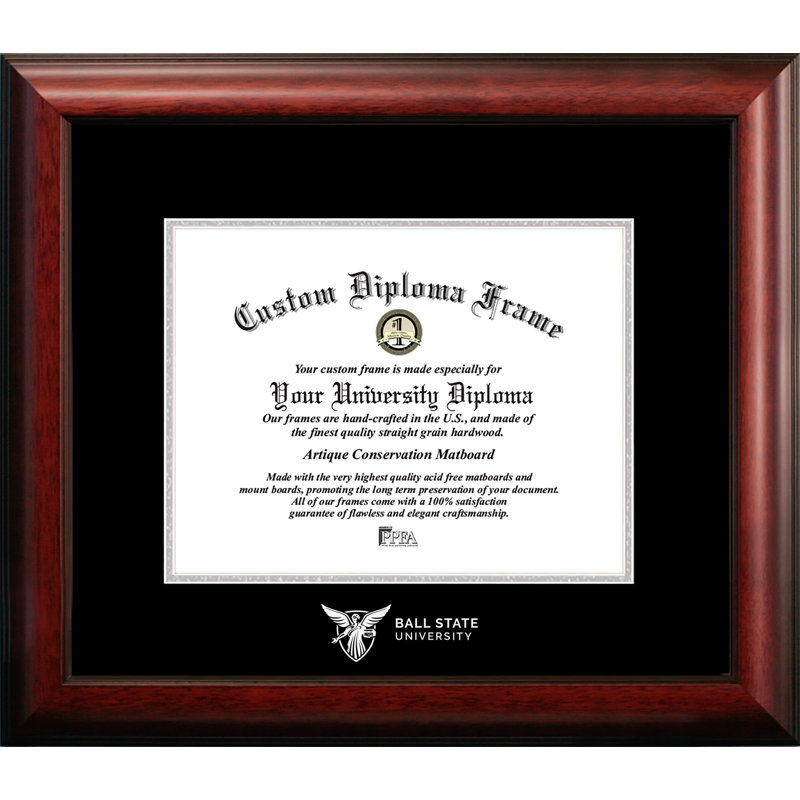 Cadre photo à diplôme en relief boule state university, 8 po x 10 po
