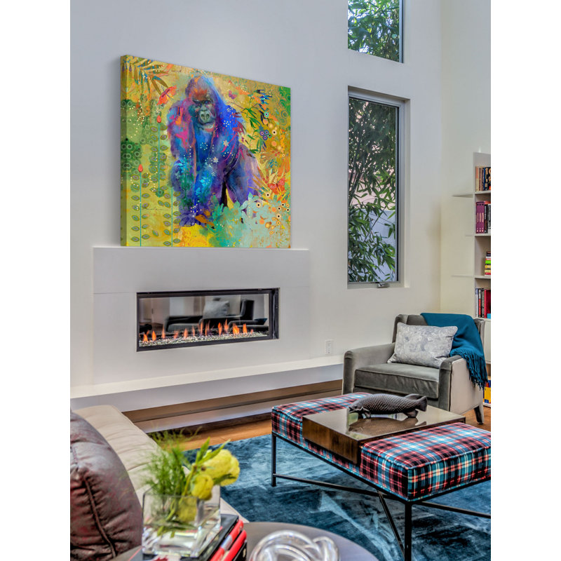 " Gorilla Jungle Thinker " by Evelia, 48" H x 48" W