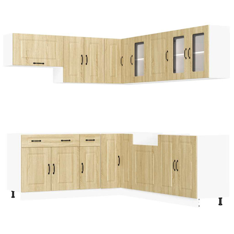 Kalmar Kitchen Cabinet Set, Sonoma Oak