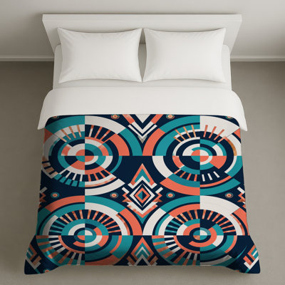 Housses de couette à motif géométrique circulaire