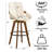 Modern Leather Upholstered Swivel Counter & Bar Stools-10486104-10486117