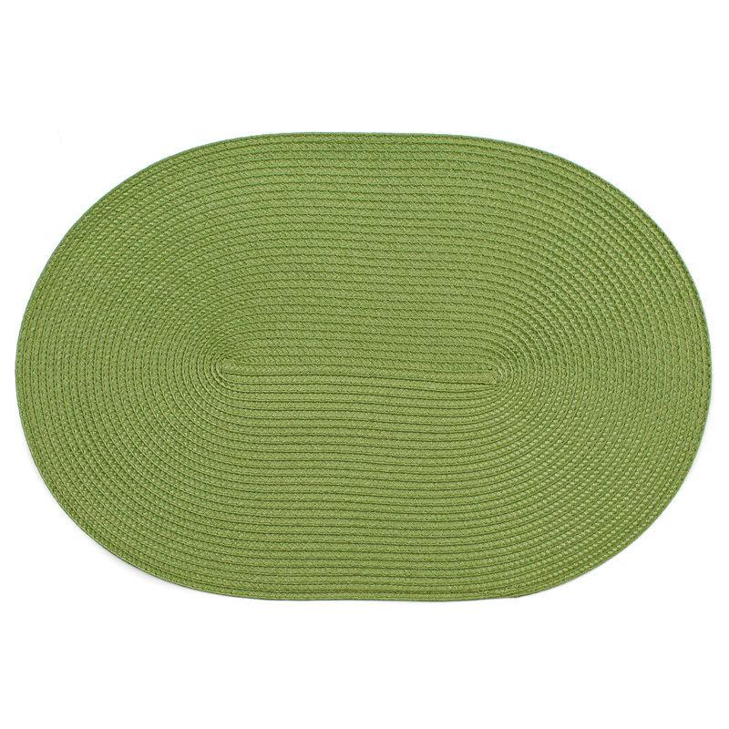 Gautreaux 75% Polypropylene Oval Placemat, Green