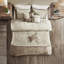 Édredon en faux suède brun clair 7 pièces - Décor chalet lavable à la machine-132971634-132971635