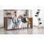 Upholstered Counter Stool with Metal Frame