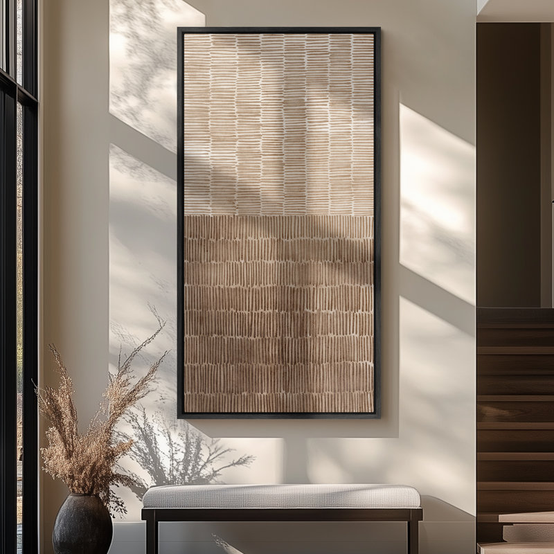 Très grand art mural rétro encadré pour art classique, H 60 po x l 30 po, Noir