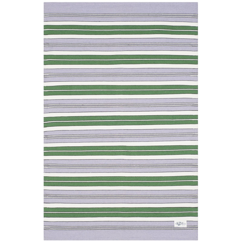 Racing Point Flatweave Striped Area Rug, Rectangle 4' x 6'