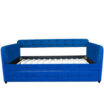 Velvet Upholstered Daybed with Trundle by Mercer41