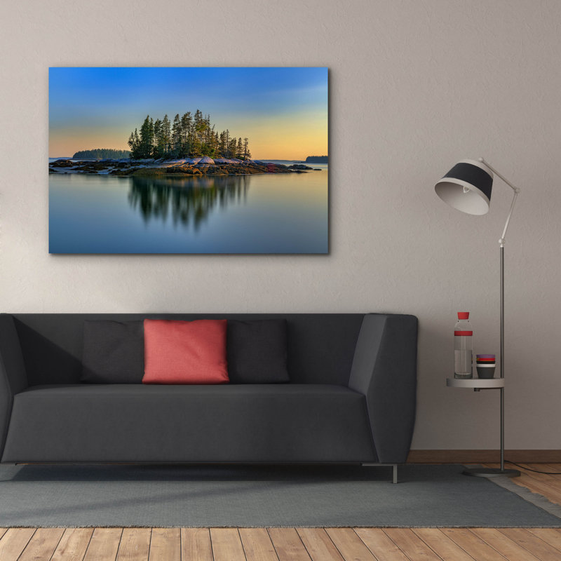 «Weir Island Maine» par Rick Berk, art mural sur toile, H 12 po x l 18 po x P 0,75 po