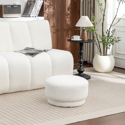 Round Upholstered Ottoman