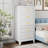 Metal White 5 Drawer Nightstand -31851915