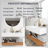 Wall-Mounted Floating White Rectangular Acrylic Integrated Basin With Striped Shelves Layer Bathroom Vanity In Dark Walnut-163598374
