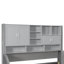 Lit de jour rembourré en velours gris avec couchette et accoudoirs à DEL-679106663