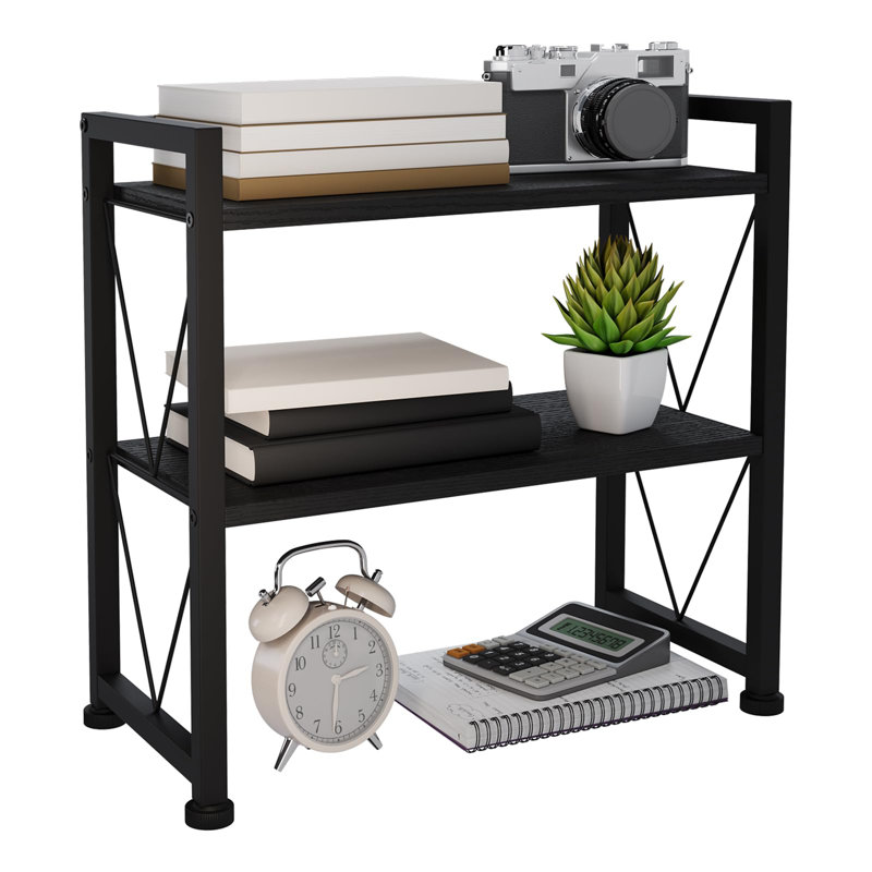 Iron, Manufactured Wood Desk Organiser, Black