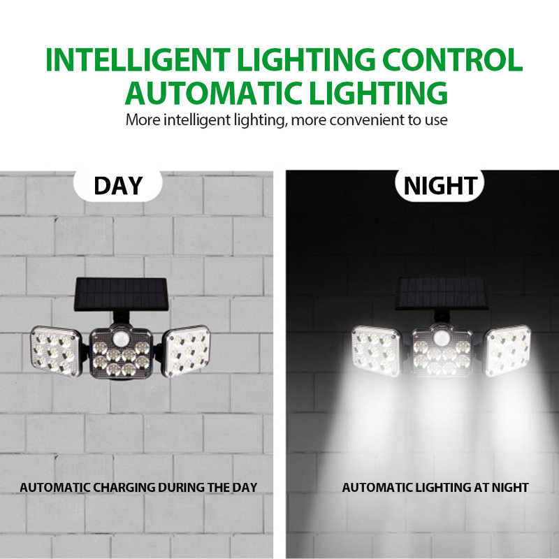 Schlusser Solar Lights with Motion Sensor Outdoor Security Lights Waterproof