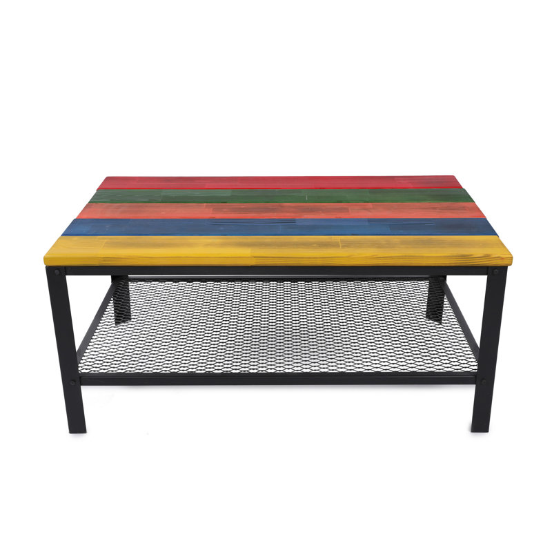 Table basse avec rangement Lacona, Multicolore