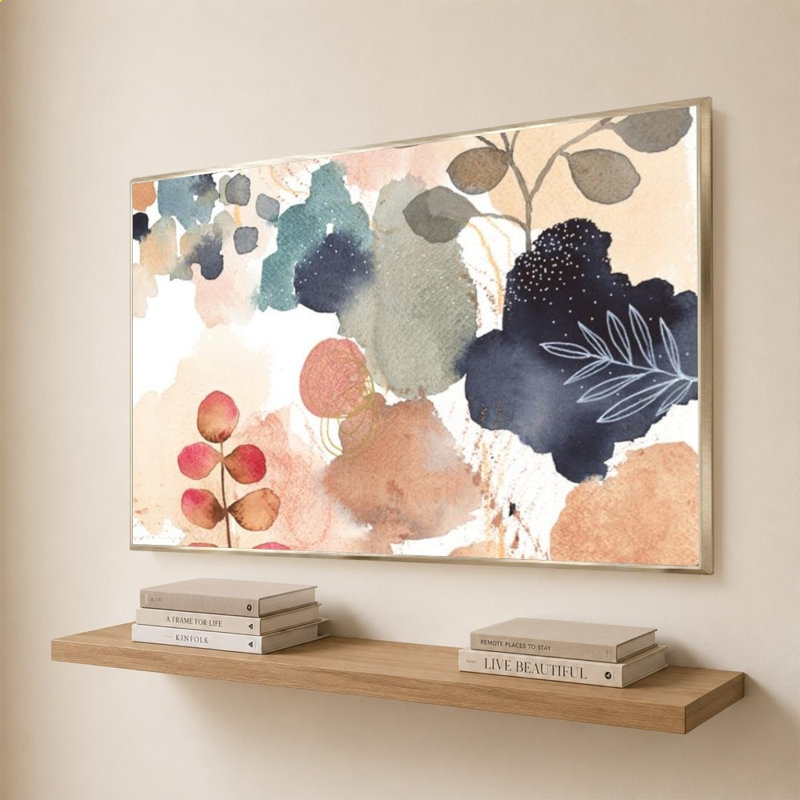 «Serene Nature IV» par Laura Horn - impression sur toile, 44" H x 64" W, Champagne