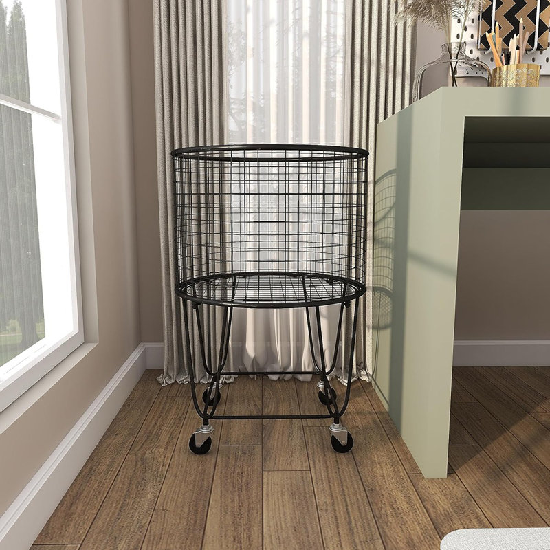 Metal Storage Cart Deep Set Rolling ...