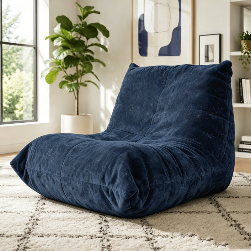 Fauteuil à billes ergonomique avec support pour le corps à 5 positions, Bleu