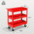 3-Tier Utility Cart With Casters, Steel Rolling Tool Cart For Warehouse Workshop Garage, 330 lbs Capacity