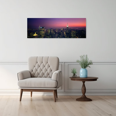 Crépuscule, vue aérienne, New York City, État de New York, États-Unis, art contemporain abstrait, art mural