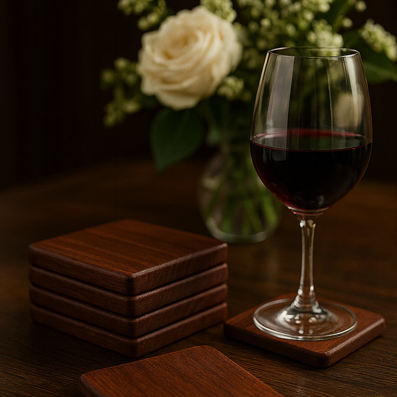 Sous-verres en acajou massif par Marine Mahogany