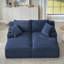 Chaise longue double compressible avec porte-gobelets - sans assemblage, causeuse moelleuse moderne pour un confort intérieur-1596365732