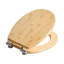 Toilet Seat CUAREIM Bamboo Wood Light Brown