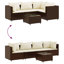 Ensemble de patio 5 pièces avec coussins en polyester noir Latitude Run®-1879274403-1879274400-1879274410