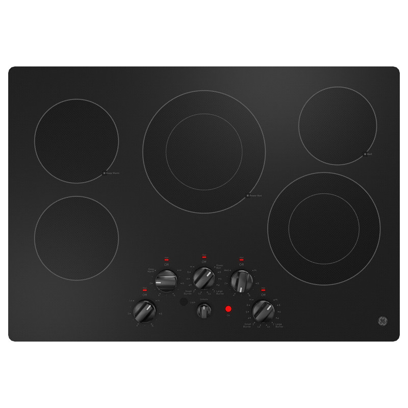 Electric Cooktop with 5 Elements, Black