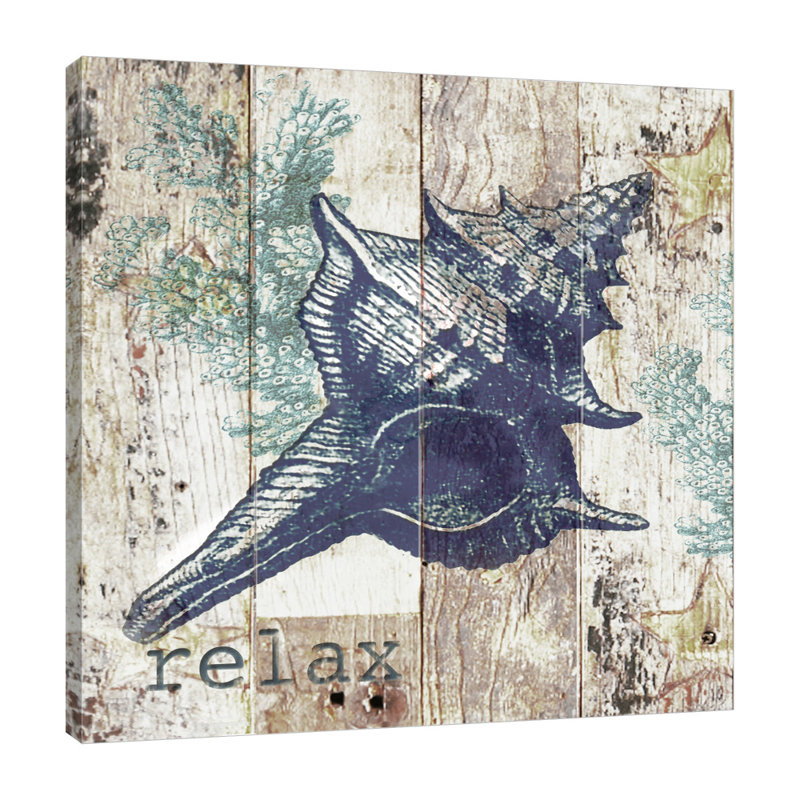 «Driftwood Shell: Conch», reproduction sur toile tendue, H 18 po x l 18 po x P 1,5 po