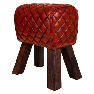 Solid + Manufactured Wood Accent Stool