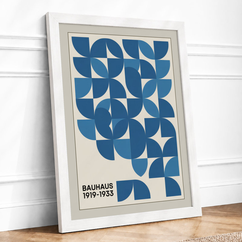 Bauhaus Order Geometric - Print, A3 - 42.0 x 29.7 cm, White