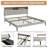 Bed Frame With 2-Tier Storage Adjustable Headboard & Charging Station, Solid And Stable, No Box Spring Needed, Noise Free, Easy To Assemble-1922156658