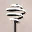 Lampe sur pied à DEL en spirale 24 W 59 po - blanc chaud 3000 K - gradation continue en noir mat