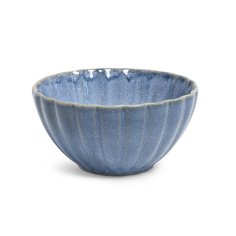 Service de vaisselle bleu réactif 12 pièces Sango Frill - Service pour 4, en grès durable