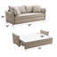Lit gigogne escamotable en tissu avec rangement-1983963410