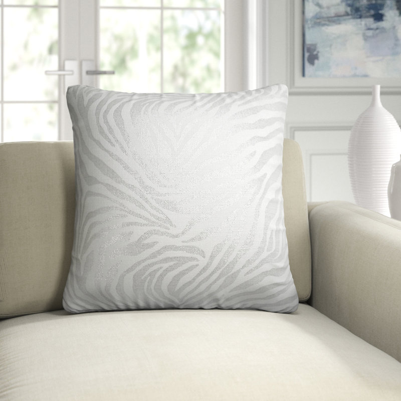Zimbabwe Pillow Cover & Insert, Square 24", Ebony Animal Print