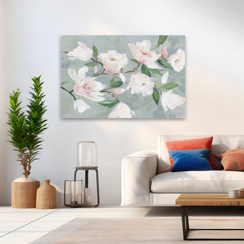 Plantes, fleurs, paysage, nature, magnolia doux, art mural, H 32 po x l 48 po