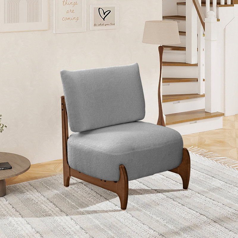Chaise de loisir en bois massif, Gris