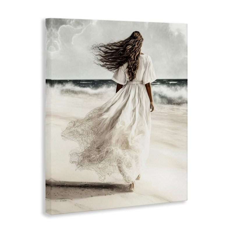 Art mural sur toile, "Beach Stroll Sea Spray" par Incado bp-719_CN, H 40 po x l 30 po