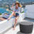 Modern Depo 33 Gallons Water Resistant Polypropylene(PP) Deck Box-96965757
