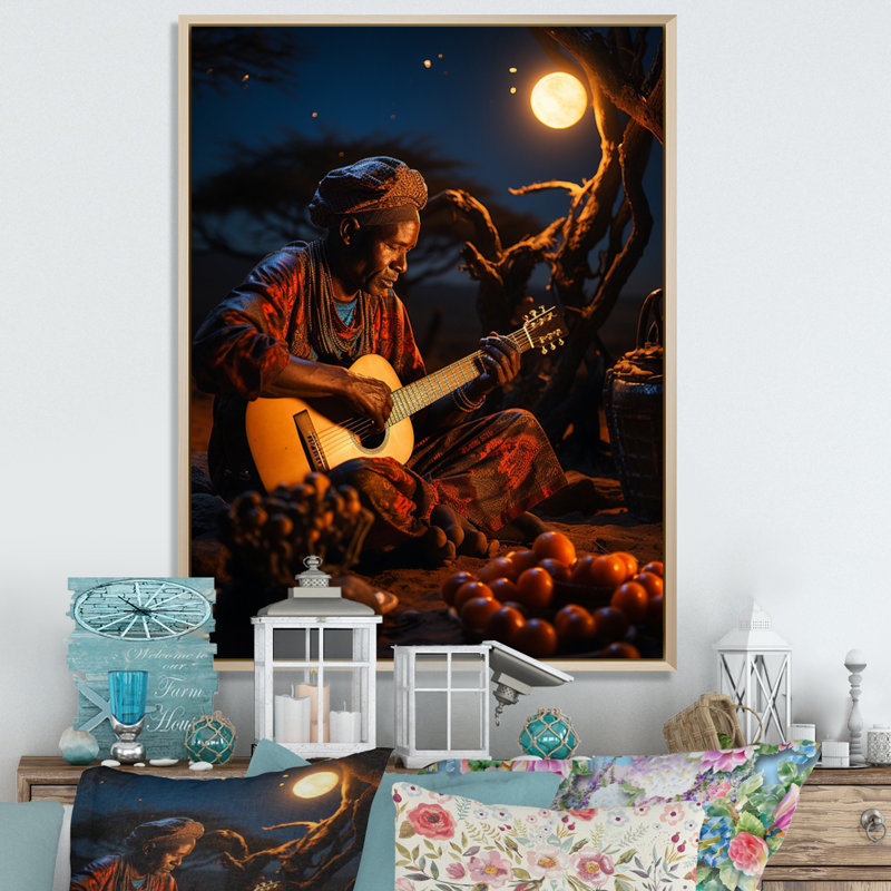 Ballam africain Serenading The IV, H 44 po x l 34 po x P 1,5 po, Cadre naturel flottant