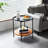 Datus Two-Tier Round End Table Metal Frame for Living Room, Bedroom, Bedside