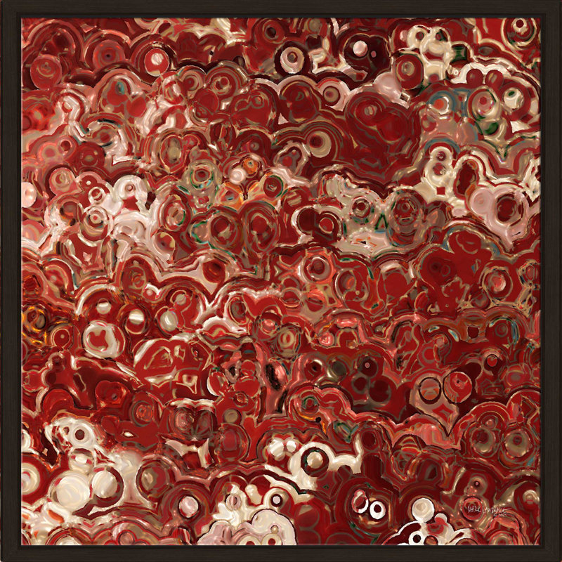 «James James» par Mark Lawrence - Peinture, H 39,5 po x l 39,5 po x P 2 po, Cadre flottant espresso