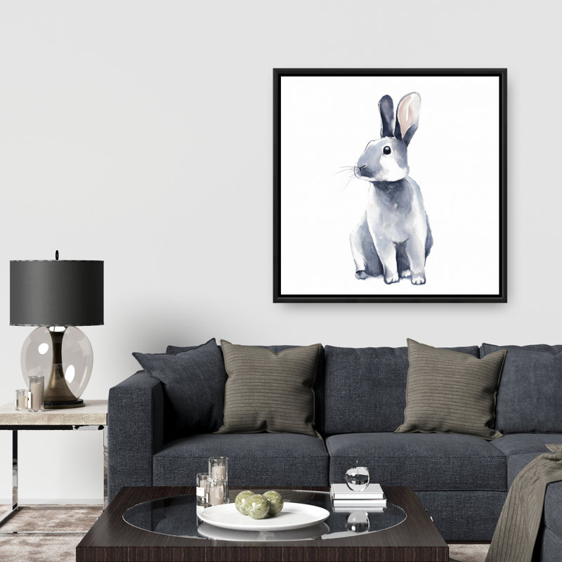" Gray Curious Rabbit "